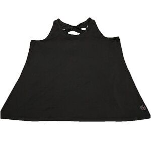 Adrienne Vittadini Sport Criss Cross Back Tank Top Black Women’s Size XL